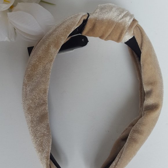 AQUA velvet knot wide headband turban - Picture 4 of 9